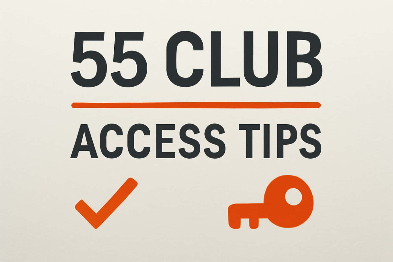A professional landscape image illustrating 55 Club access tips with a futuristic design.