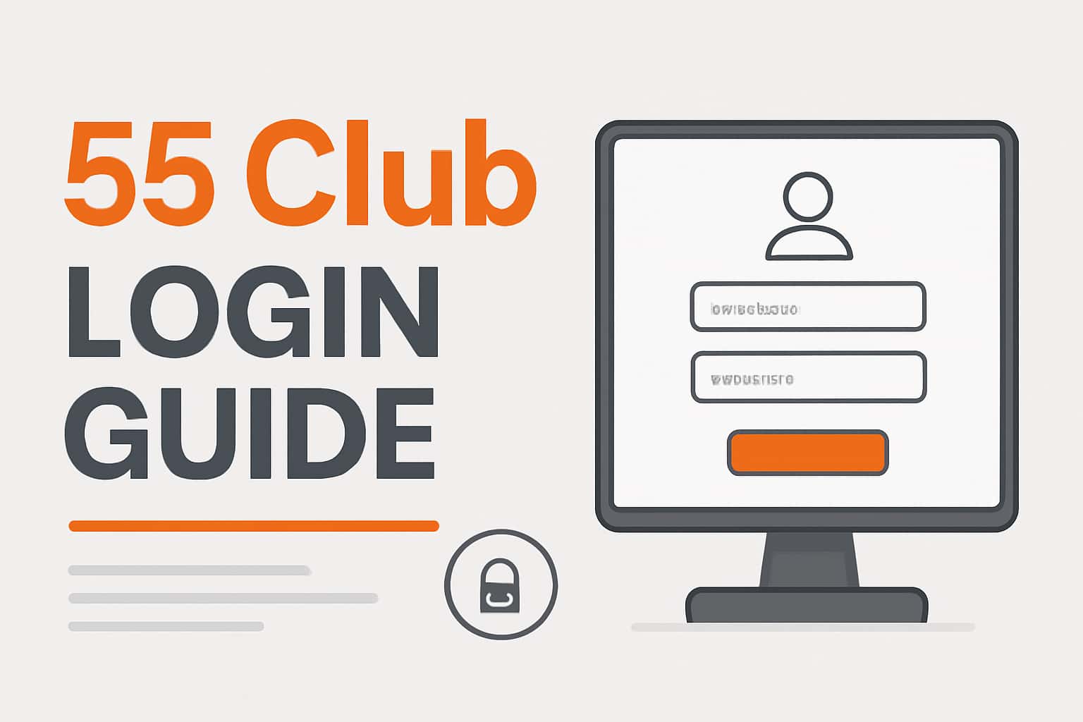 A visual representation of the 55 Club login process with clear branding.