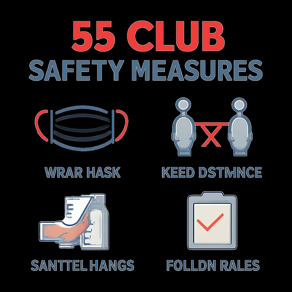 An educational diagram related to 55 Club Safety Measures.