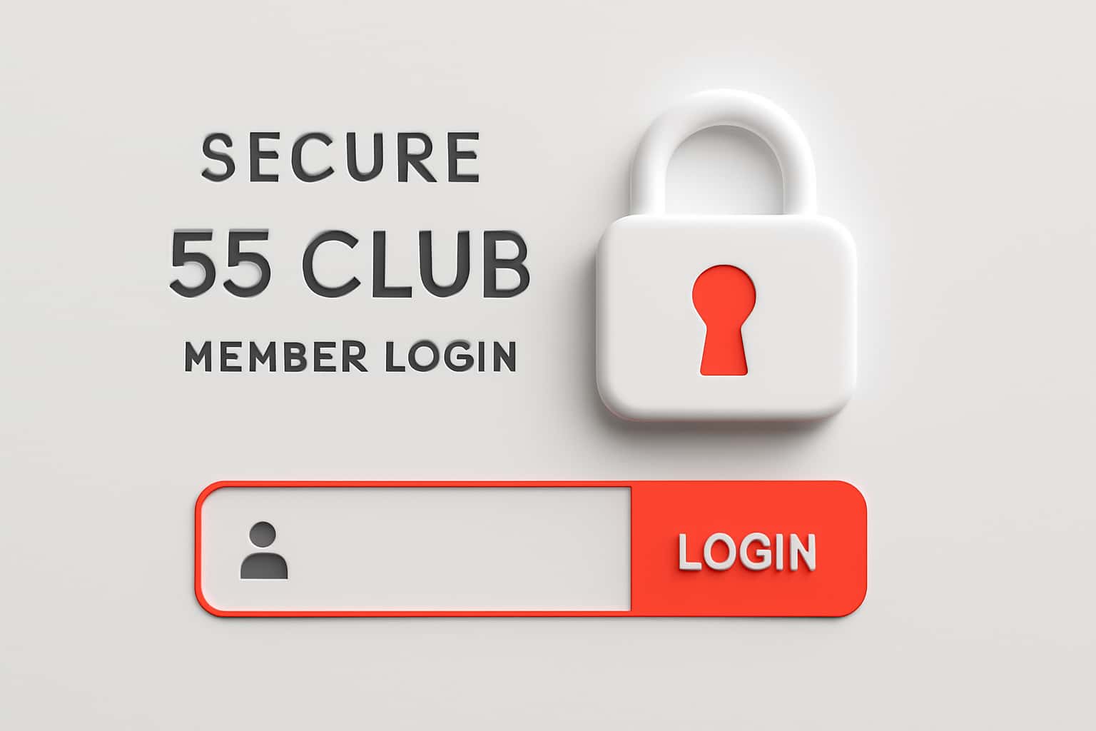Secure 55 Club Member Login Interface