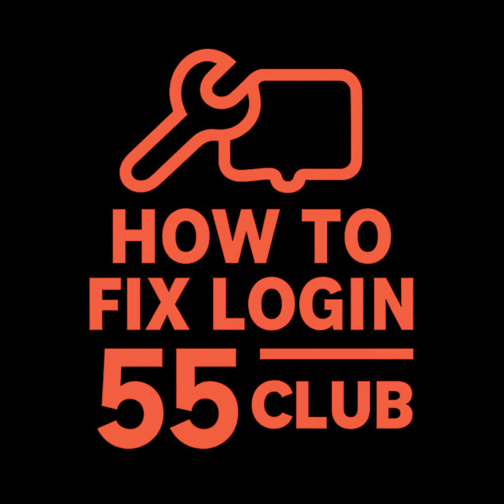 Icon representing login assistance for the 55 Club platform.