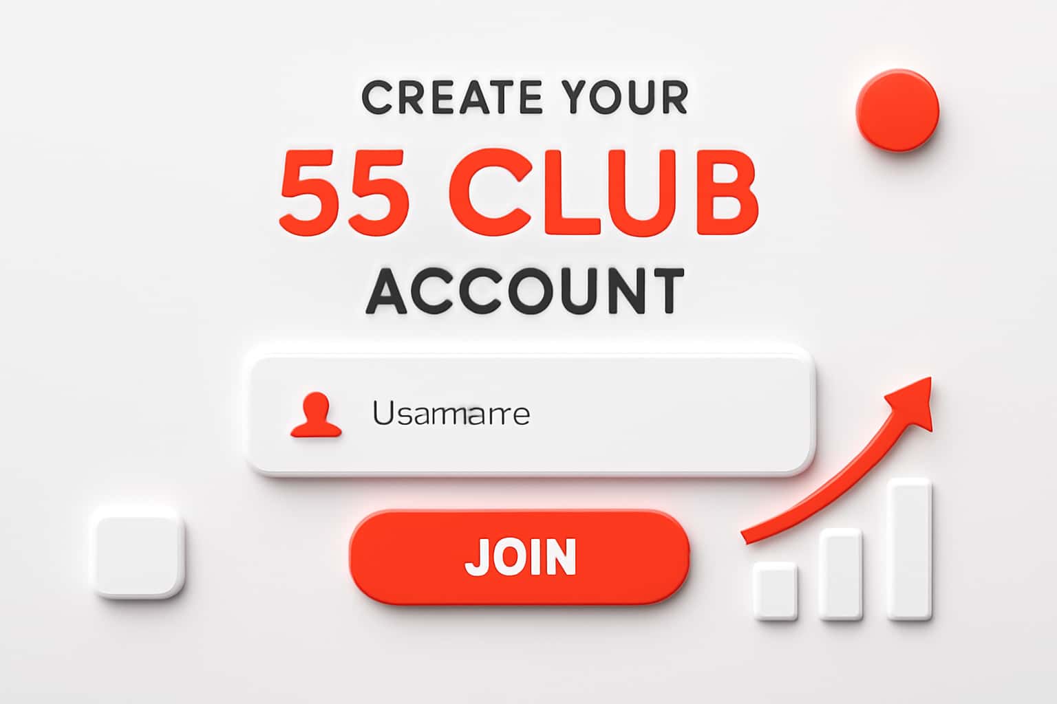 Create Your 55 Club Account Interface